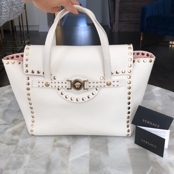 Versace Handbags - Versace ivory leather bag